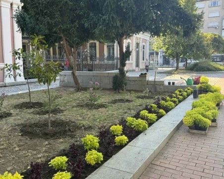 Облагородяват зелените площи на площад „Съединение