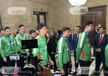 Румен Радев връчи почетни плакети на националите по волейбол