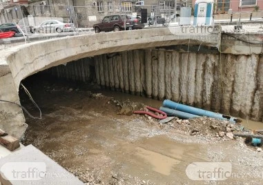 Без драми в пробива под Централна гара след валежите в Пловдив
