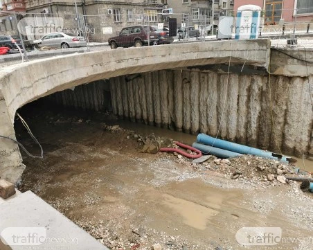 Без драми в пробива под Централна гара след валежите в Пловдив