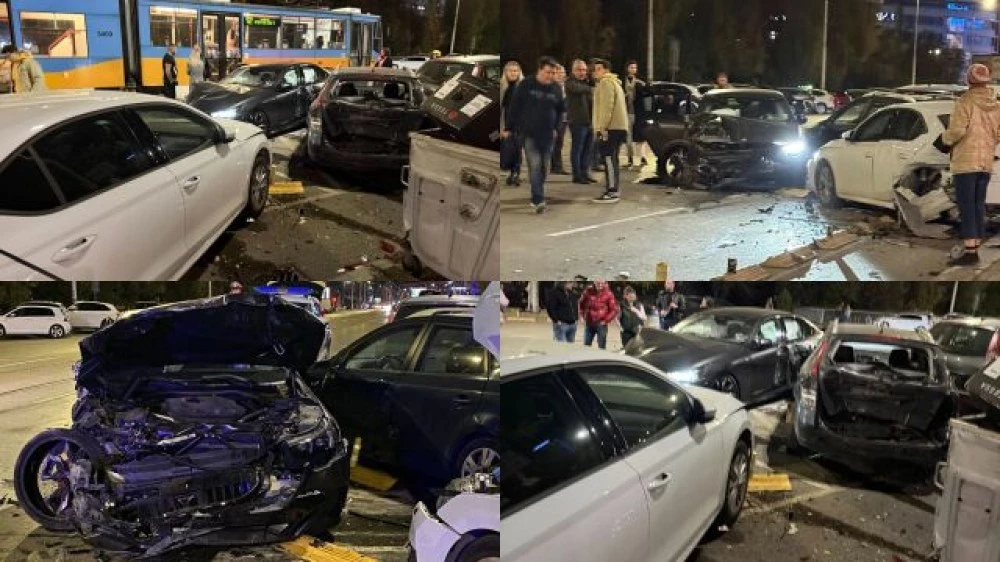 Пиян шофьор помете поне 6 автомобила в центъра на София