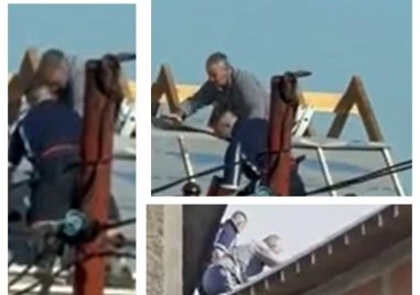 Служител на МВР който е в болнични ремонтира покрив на