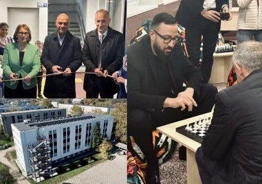 Министър Вълчев откри общежитията на ЕГ Иван Вазов”, влезе в шахматен двубой със зам.-кмета Темелков ВИДЕО