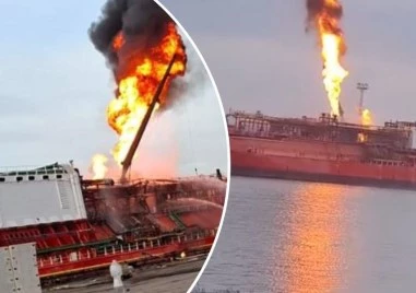 Евакуации по Дунав: Турски кораб с втечнен газ се запали след руски атаки с дрон