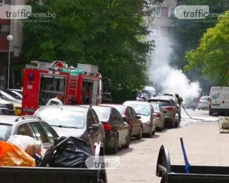 Павилион за вестници е изгорял в Пловдив