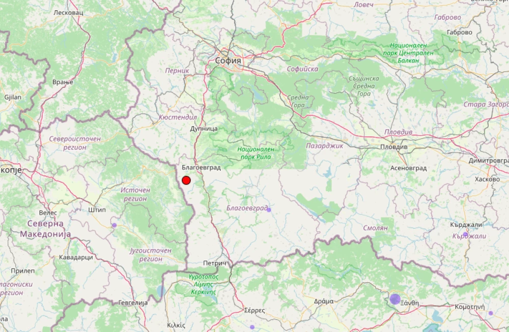 Земетресение разлюля Югозападна България
