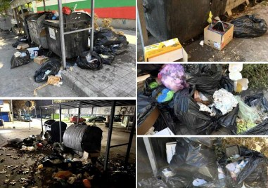 Заведения и магазини в Кършияка превръщат тротоари в мини бунища, контейнери преливат