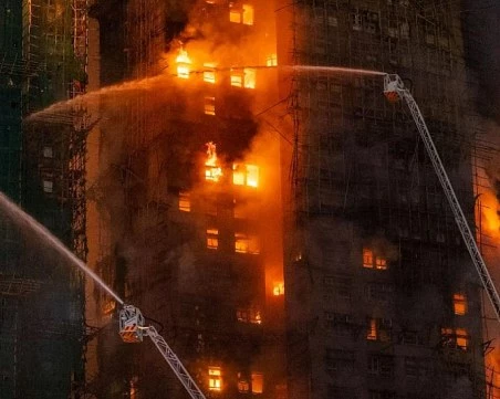 Жертвите на пожара в Хонконг са вече 94, ранените са около 80