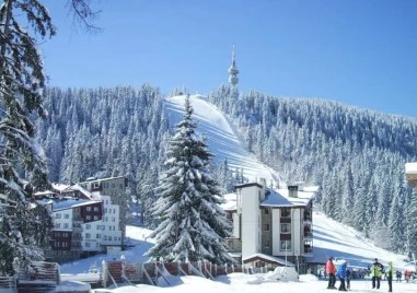 Пампорово побеля, снежната покривка е 10 см