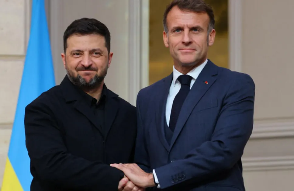 Макрон посреща Зеленски в Париж
