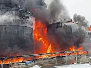 Украински дрон запали нефтохранилище в Тамбовска област