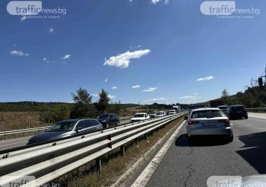 Катастрофа затруднява движението на АМ Тракия при км 163 в