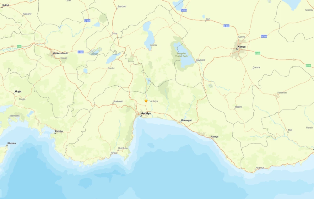 Силен трус на 8 км от Анталия