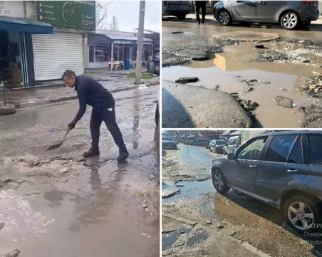 Жители на Столипиново запълват дупки с инертни материали, райкметът ги укори  ВИДЕО