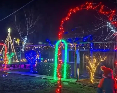 Ученик от Разлог създаде коледна магия от 1475 метра гирлянди и 25 000 светодиода