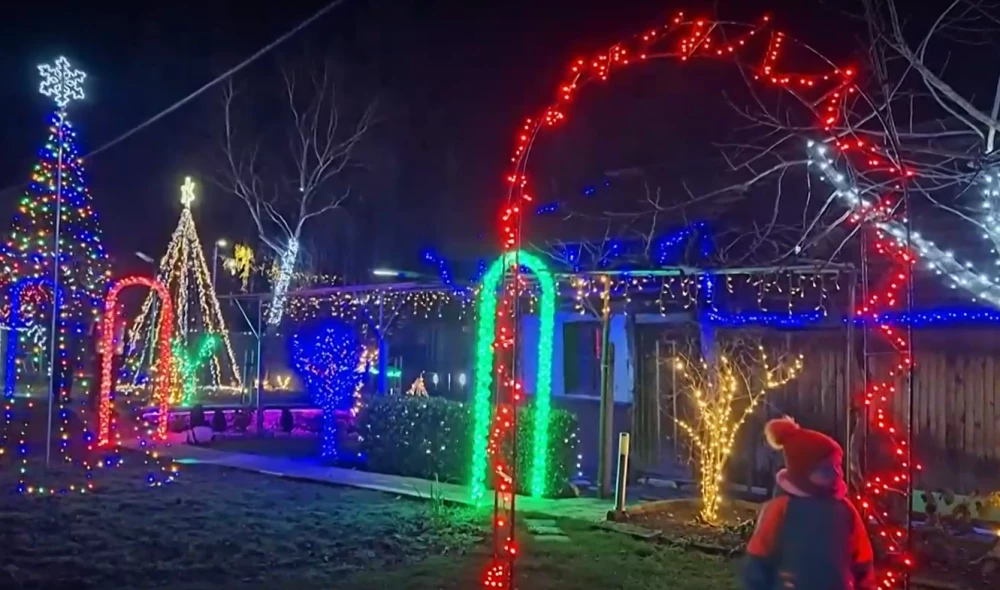 Ученик от Разлог създаде коледна магия от 1475 метра гирлянди и 25 000 светодиода