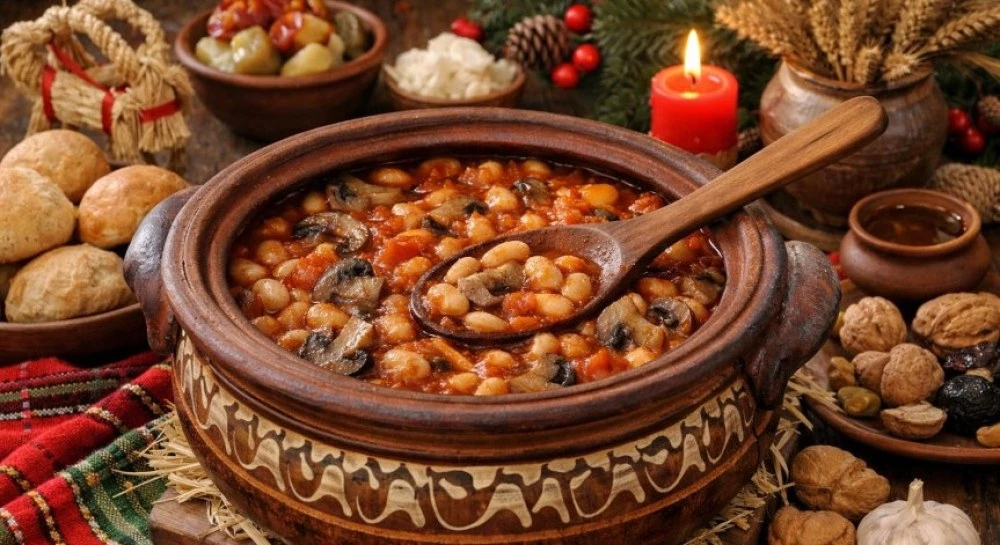 Рецепта за боб с гъби в гювеч за Бъдни вечер