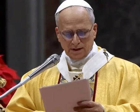 В първата си коледна проповед папа Лъв XIV осъди условията, при които живеят палестинците в Газа