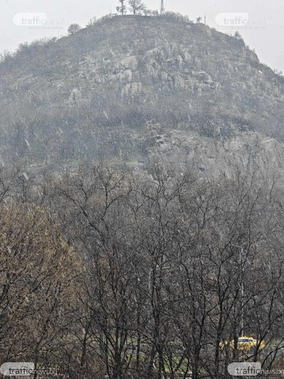 Зимата пристигна: Сняг заваля над Пловдив СНИМКИ