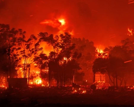Горски пожари изпепелиха домове и оставиха десетки хиляди без ток в Австралия