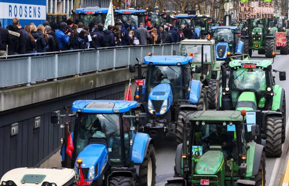 Белгийските фермери на протест заради споразумението на ЕС с Меркосур