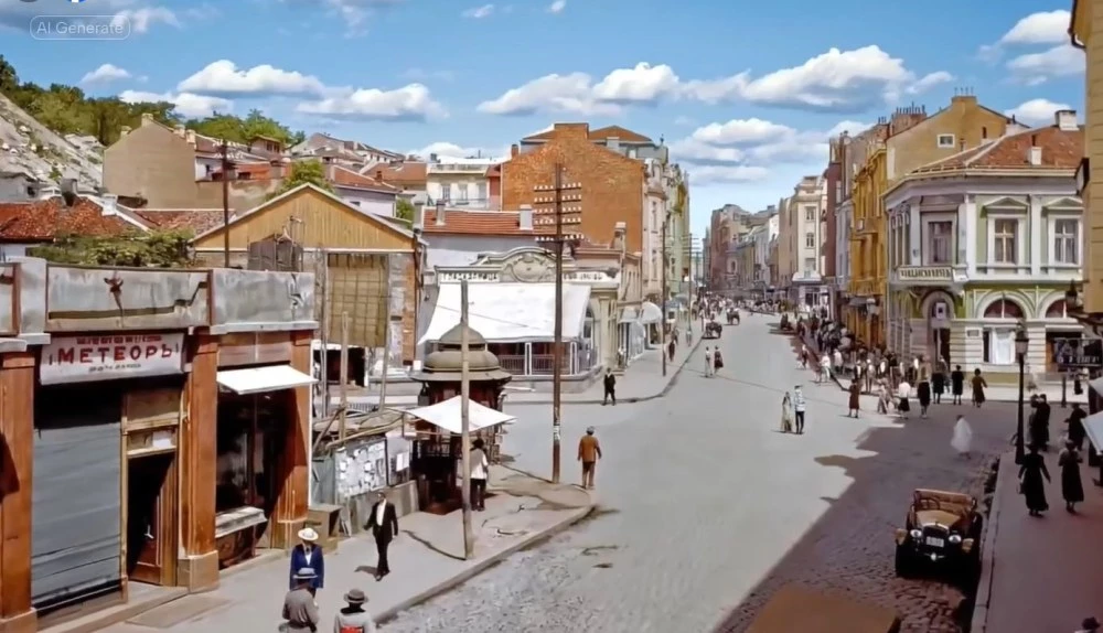 Пловдив през 30-те години на XX век оживява в ИИ клип