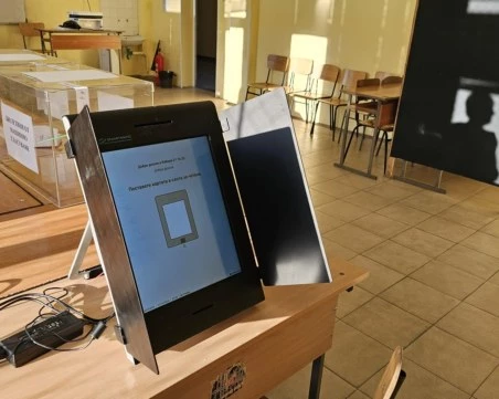 Протест за машиното гласуване в София