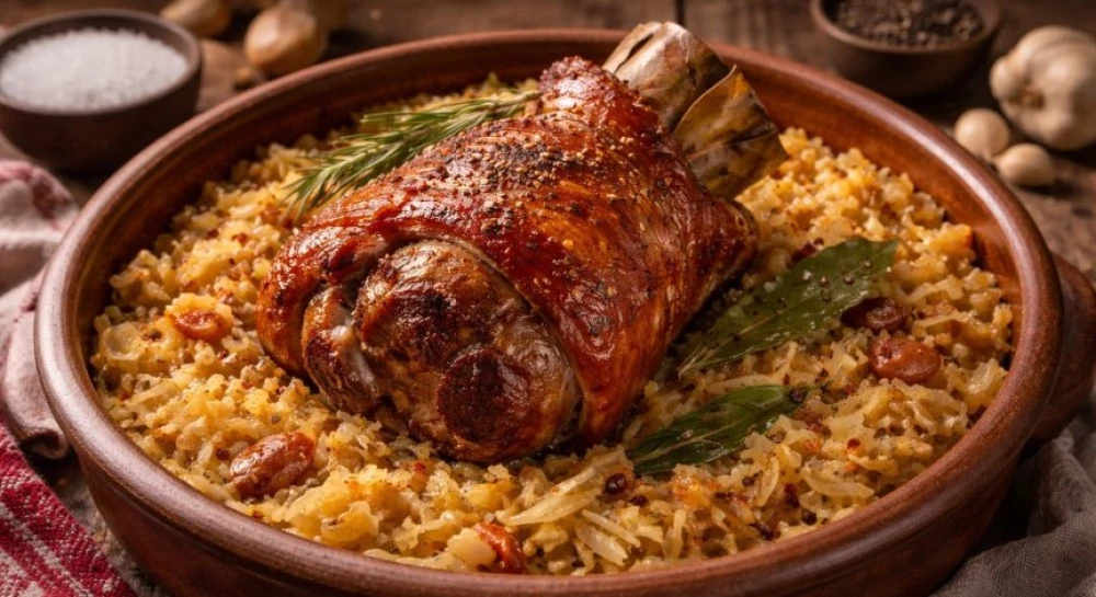 Рецепта за джолан с кисело зеле в гювеч