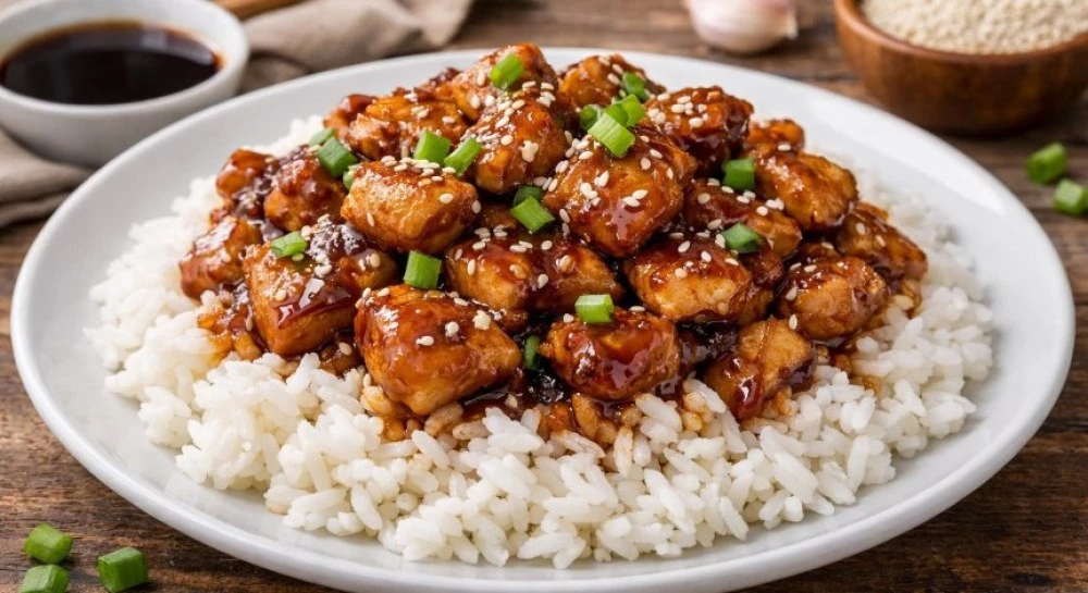 Рецепта за пиле с терияки сос и ориз
