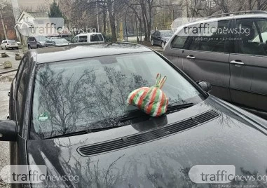 Торбичка с боклуци се озова върху кола, блокирала алея за пешеходци