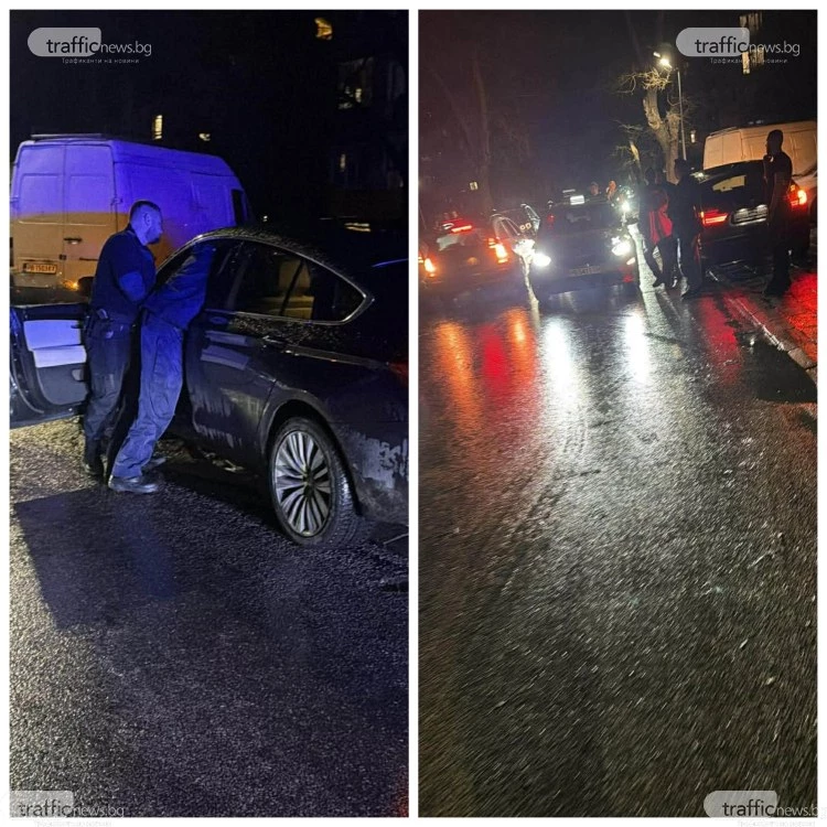 Шофьор с БМВ без номера вилня в Кючука, удари няколко коли СНИМКИ