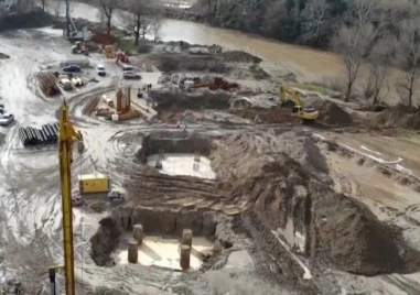 Напредва строителството на обходния път на Кресна който трябва да