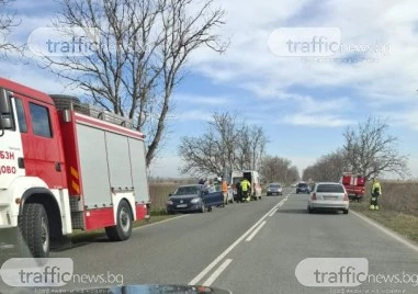 Катастрофа затруднява движението на един от изходите на Пловдив