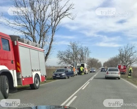 Катастрофа затруднява движението на един от изходите на Пловдив