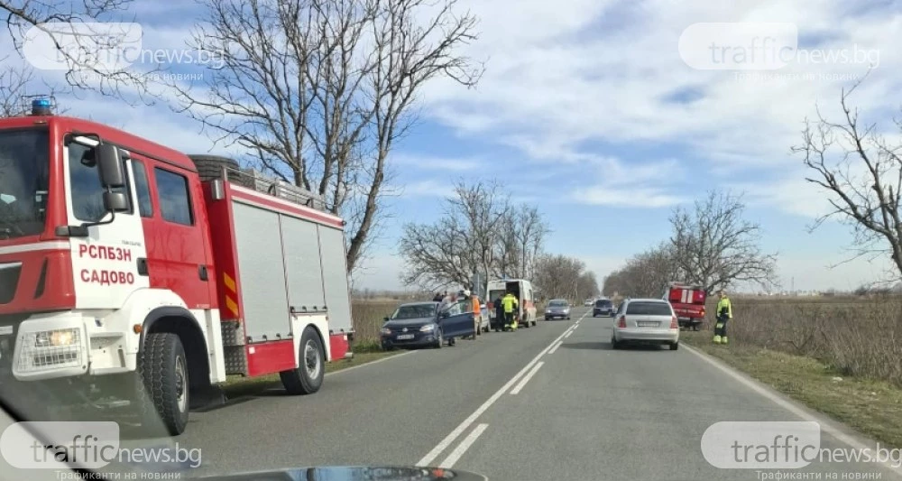 Катастрофа затруднява движението на един от изходите на Пловдив