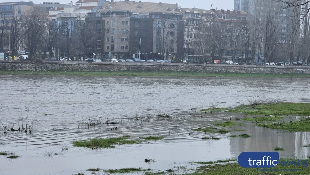 Марица в Пловдив се напълни - дебитът й над 4 пъти над нормата, но е далеч от критични нива