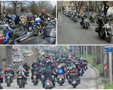Мотобратството се обедини за свободата, мощен рев почете Националния празник в Пловдив ВИДЕО