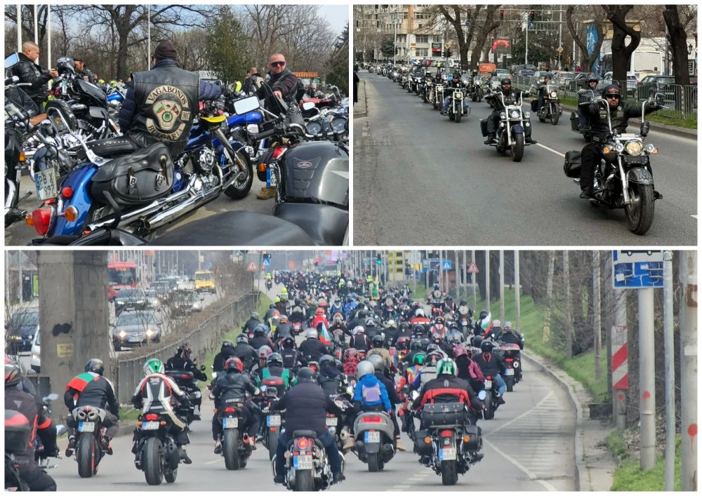 Мотобратството се обедини за свободата, мощен рев почете Националния празник в Пловдив ВИДЕО