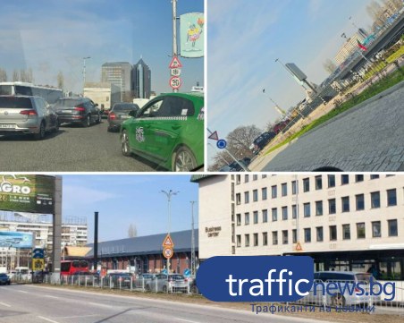 Цял ден транспортен колапс край Панаира, нито един регулировчик на място