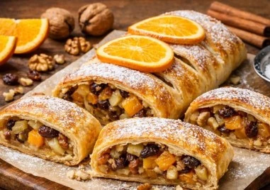 Рецепта за портокалов щрудел с бутер тесто