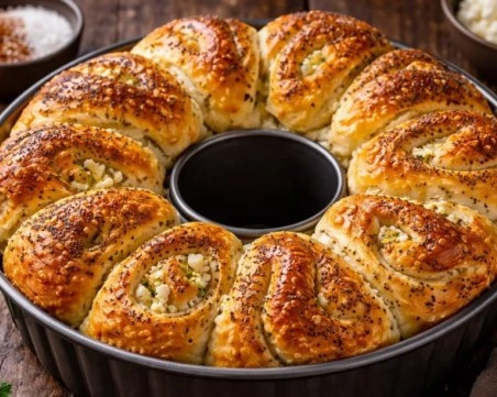 Рецепта за питка със сирене и шарена сол във форма за кекс