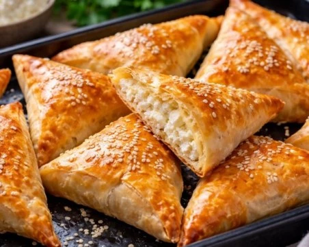 Рецепта за триъгълни банички с извара за закуска