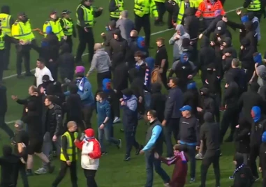 Арестуваха десетки фенове след дербито Рейнджърс - Селтик