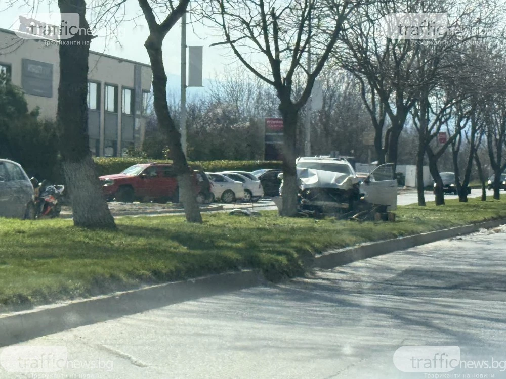 БМВ излетя от пътя и се вряза в дърво в Тракия