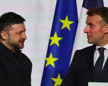 Зеленски пристигна в Париж за среща с Еманюел Макрон