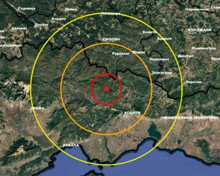 Земетресение 4,8 южно от остров Крит, по-късно и до границата с България
