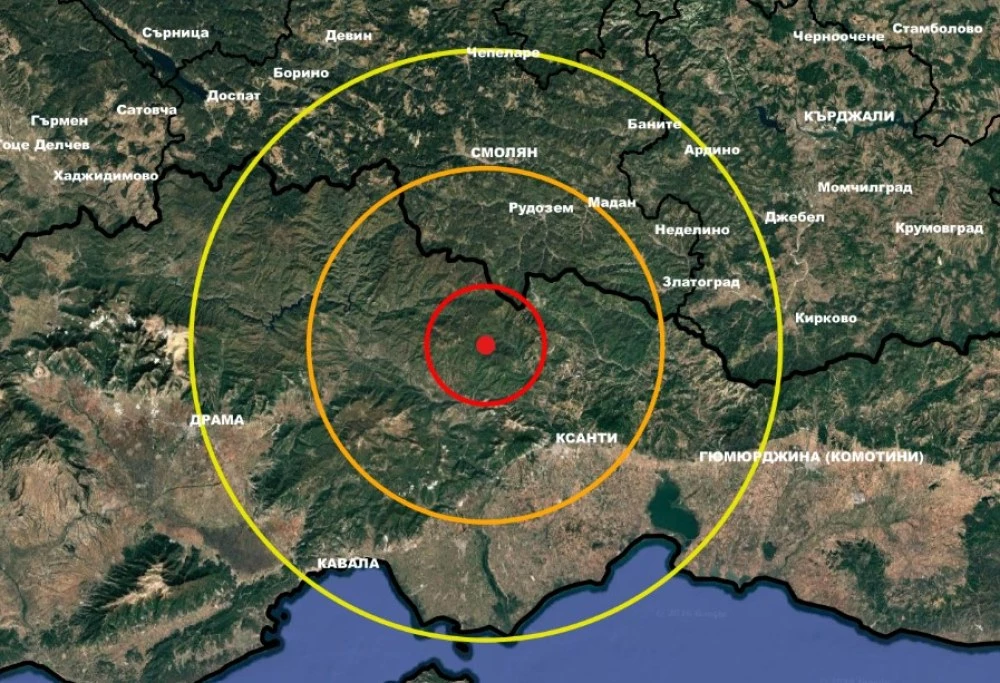 Земетресение 4,8 южно от остров Крит, по-късно и до границата с България