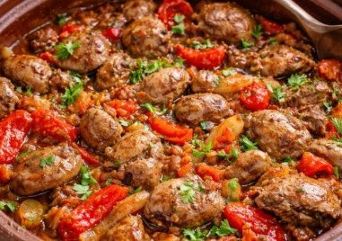 Рецепта за пилешки дробчета в гювеч по селски