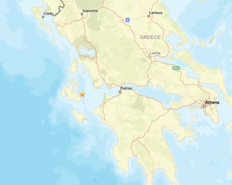 Земетресение от 4,3 е регистрирано на гръцкия остров Кефалония