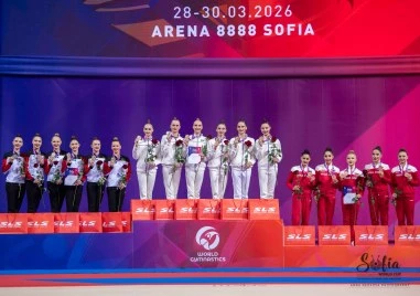 Ансамбълът с бронзов медал от многобоя на Световната купа по художествена гимнастика